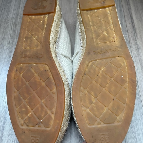 CHANEL USED Espadrilles size 38 beige - Picture 4 of 16